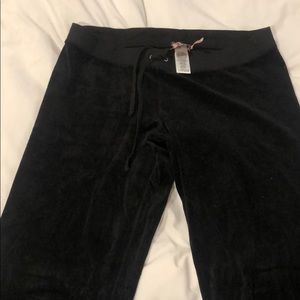 Black Velour Juicy Pants
